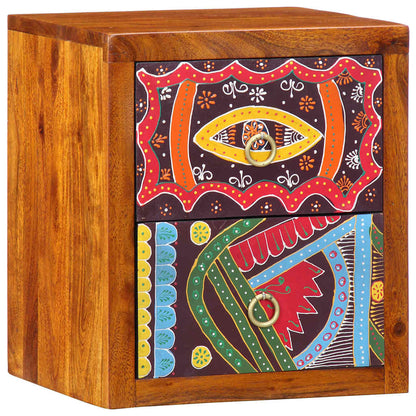 vidaXL Bedside Cabinet Brown 35 x 30 x 40 cm Solid Acacia Wood 3