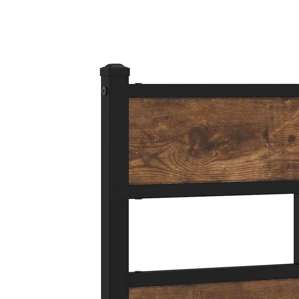 vidaXL Replace Headboard Smoked Oak 120 cm Iron and Engineered Wood 5