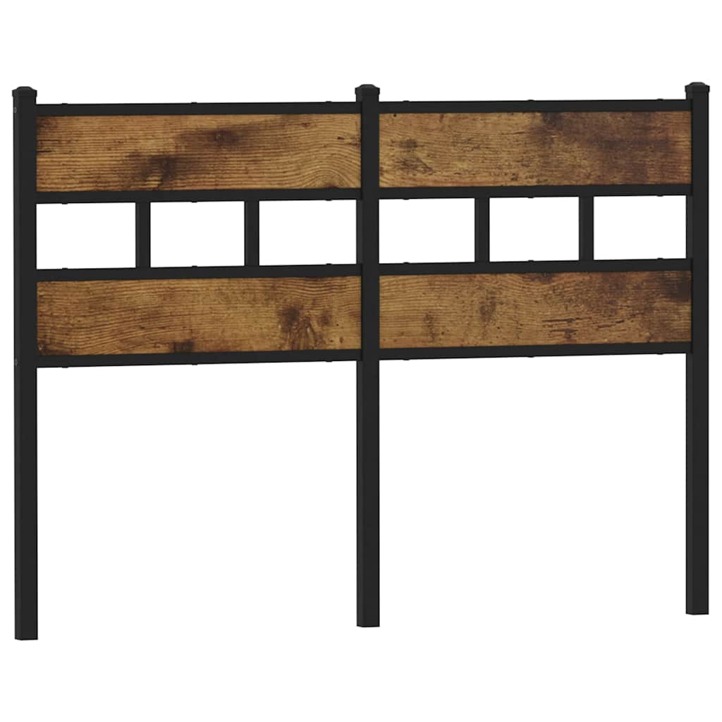 vidaXL Replace Headboard Smoked Oak 135 cm Iron and Engineered Wood 2