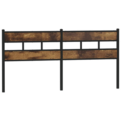 vidaXL Replace Headboard Smoked Oak 180 cm Iron and Engineered Wood 2