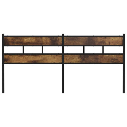 vidaXL Replace Headboard Smoked Oak 180 cm Iron and Engineered Wood 3