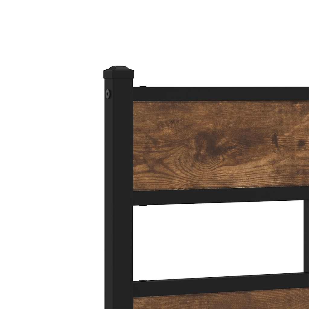 vidaXL Replace Headboard Smoked Oak 180 cm Iron and Engineered Wood 5
