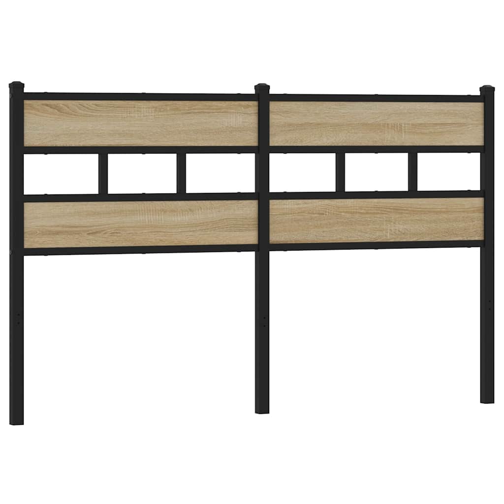 vidaXL Replace Headboard Sonoma Oak 135 cm Iron and Engineered Wood 2