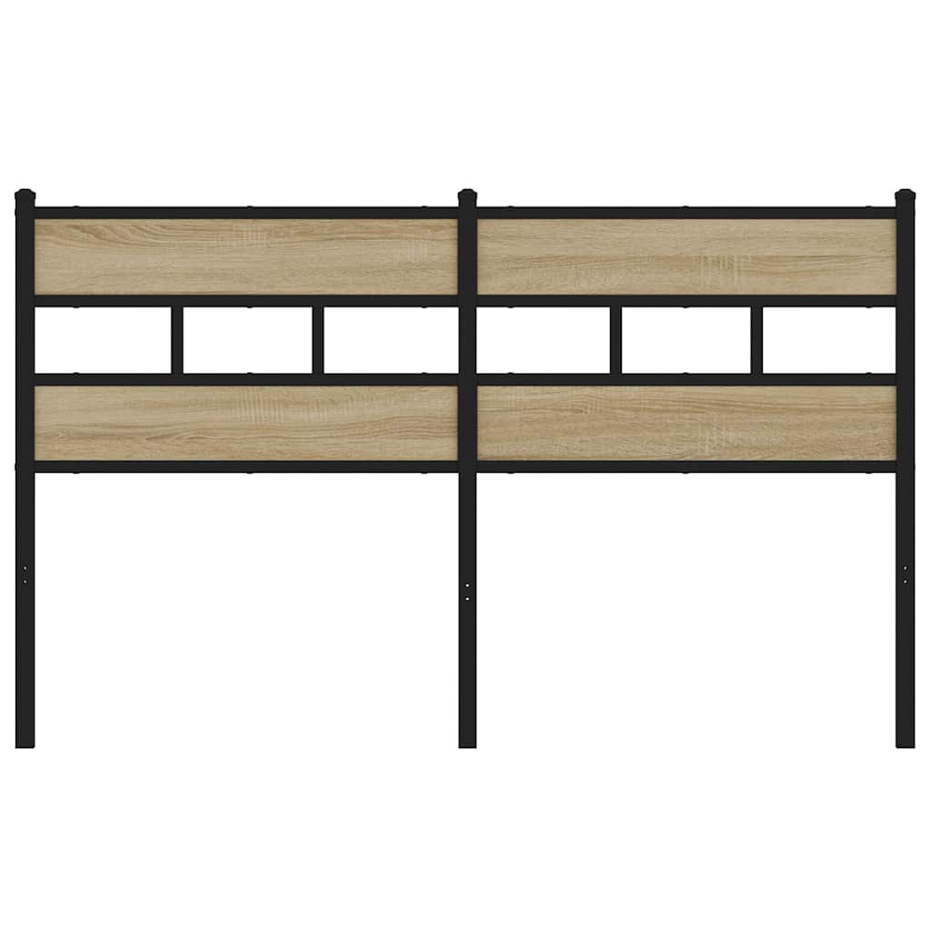 vidaXL Replace Headboard Sonoma Oak 135 cm Iron and Engineered Wood 3