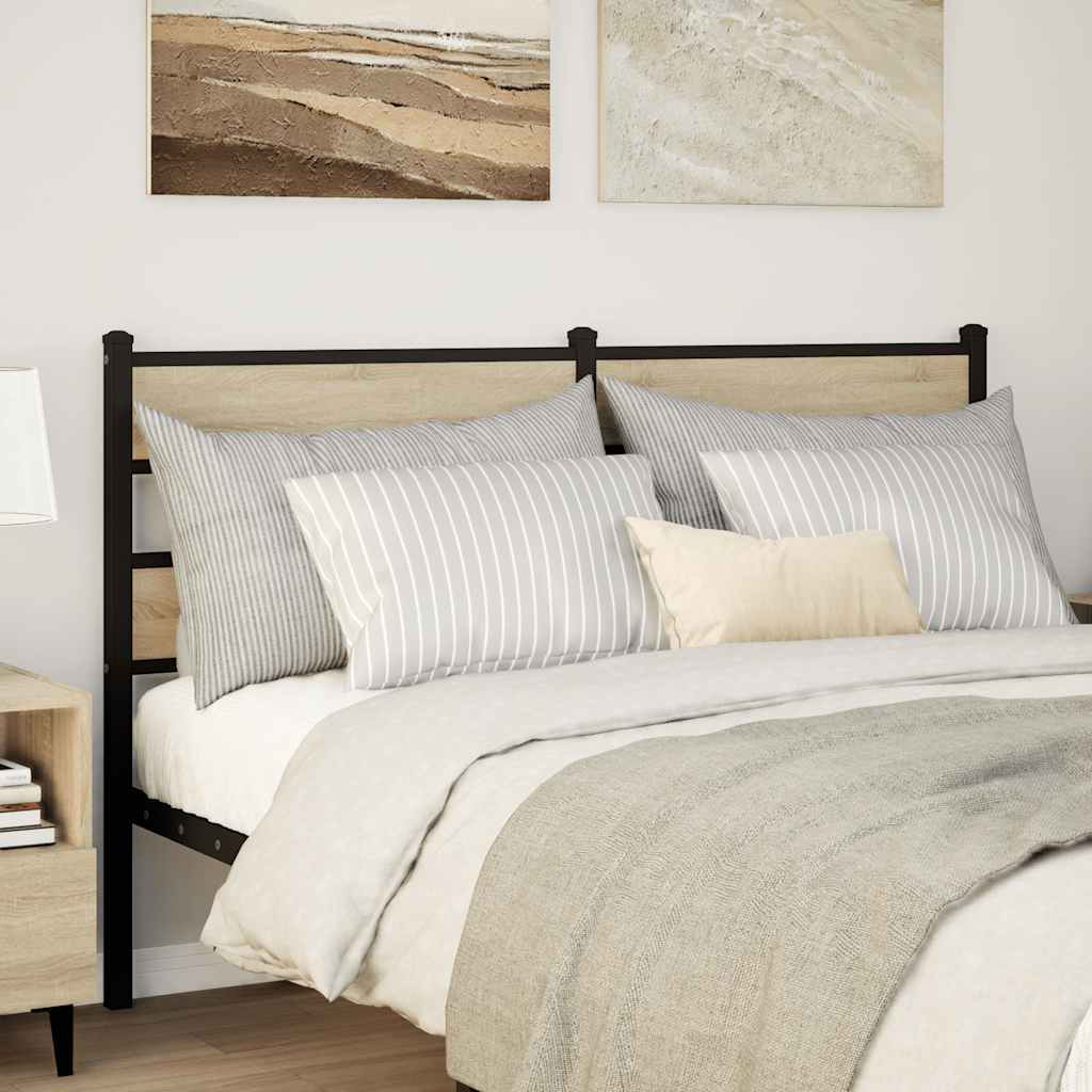vidaXL Replace Headboard Sonoma Oak 140 cm Iron and Engineered Wood 1