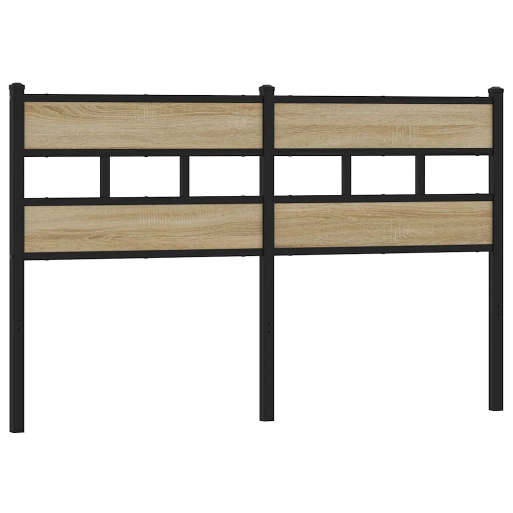 vidaXL Replace Headboard Sonoma Oak 150 cm Iron and Engineered Wood 2