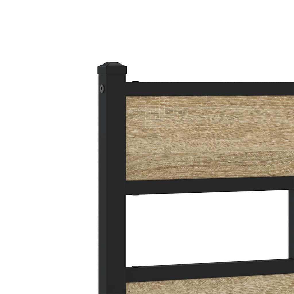 vidaXL Replace Headboard Sonoma Oak 150 cm Iron and Engineered Wood 5