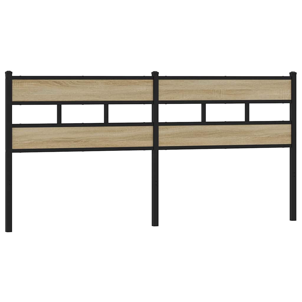 vidaXL Replace Headboard Sonoma Oak 180 cm Iron and Engineered Wood 2