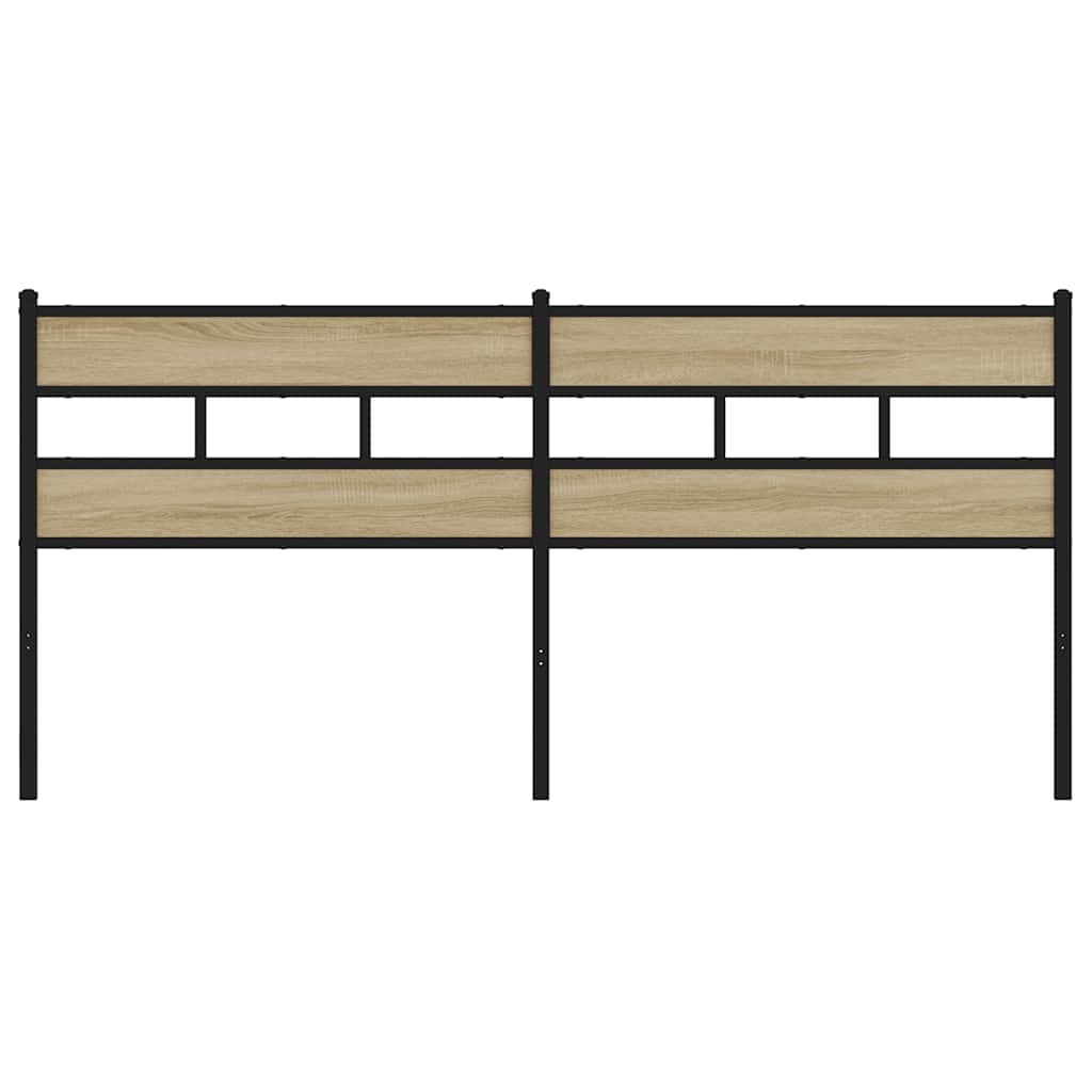vidaXL Replace Headboard Sonoma Oak 180 cm Iron and Engineered Wood 3