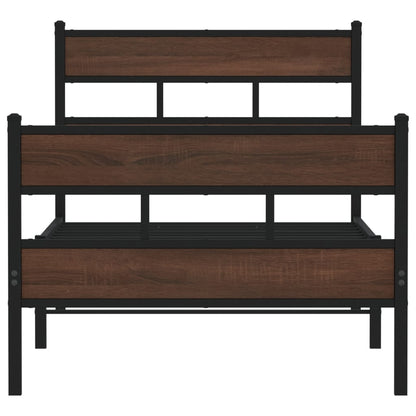vidaXL Bed Frame without Mattress with Headboard and Footboard 75x190 cm Small Single 4