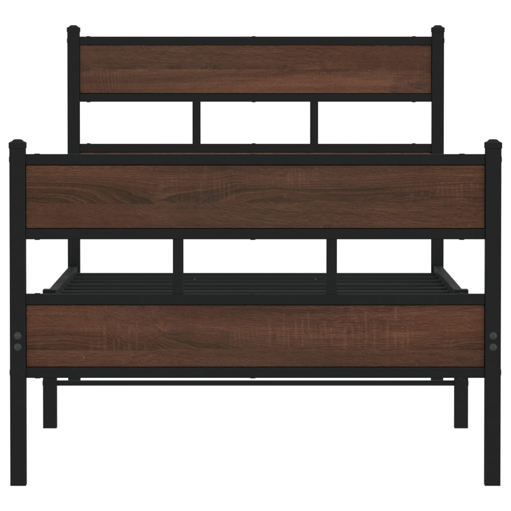 vidaXL Bed Frame without Mattress with Headboard and Footboard 80x200 cm 4