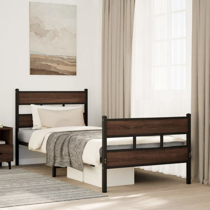 vidaXL Bed Frame without Mattress with Headboard and Footboard 80x200 cm 1