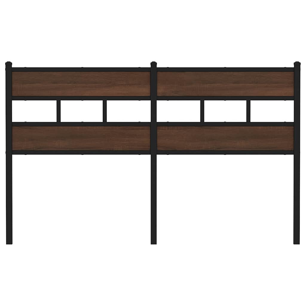vidaXL Replace Headboard Brown Oak 135 cm Steel and Engineered Wood 3