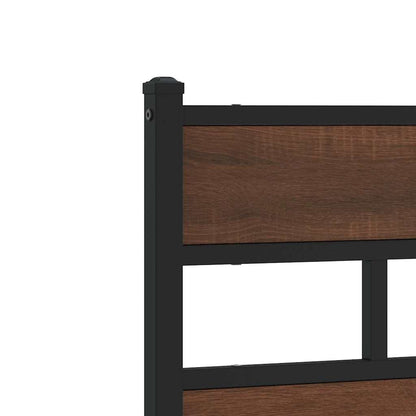 vidaXL Replace Headboard Brown Oak 135 cm Steel and Engineered Wood 5