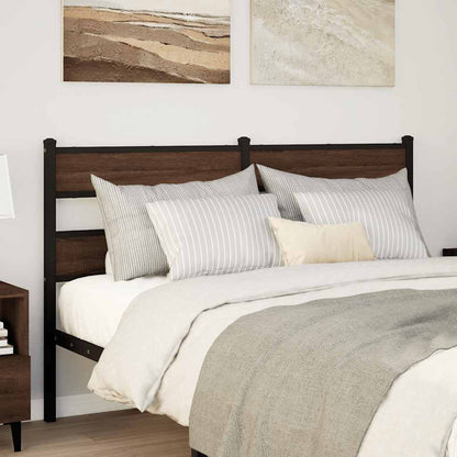 vidaXL Replace Headboard Brown Oak 135 cm Steel and Engineered Wood 1