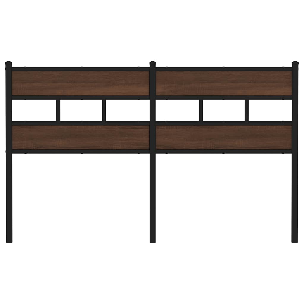 vidaXL Replace Headboard Brown Oak 140 cm Steel and Engineered Wood 3