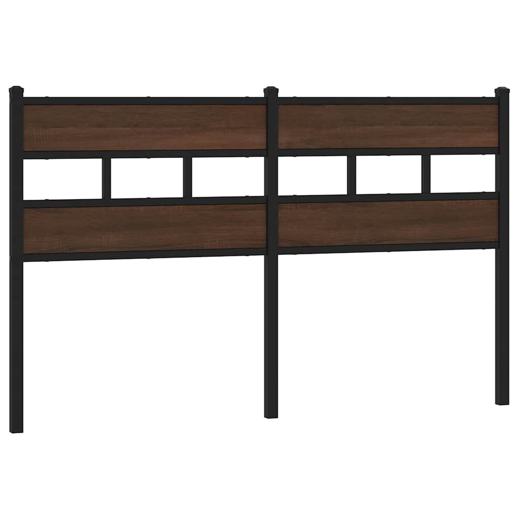 vidaXL Replace Headboard Brown Oak 160 cm Steel and Engineered Wood 2