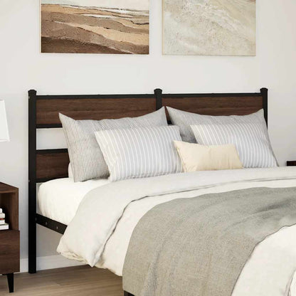 vidaXL Replace Headboard Brown Oak 160 cm Steel and Engineered Wood 1