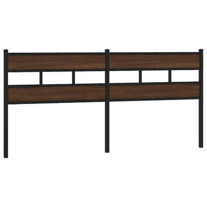 vidaXL Replace Headboard Brown Oak 180 cm Steel and Engineered Wood 2
