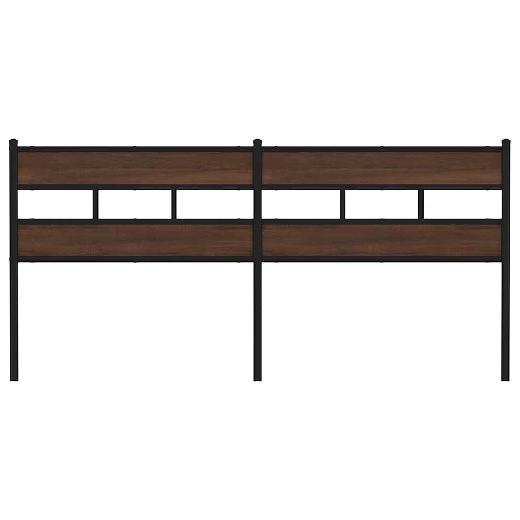 vidaXL Replace Headboard Brown Oak 180 cm Steel and Engineered Wood 3