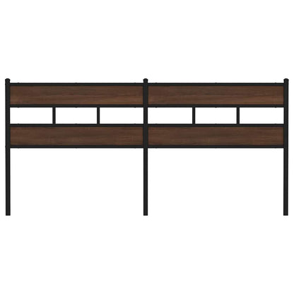 vidaXL Replace Headboard Brown Oak 180 cm Steel and Engineered Wood 3