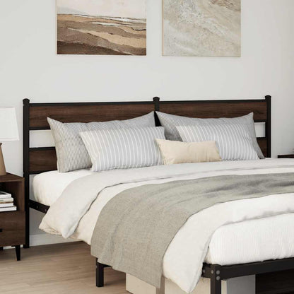 vidaXL Replace Headboard Brown Oak 180 cm Steel and Engineered Wood 1