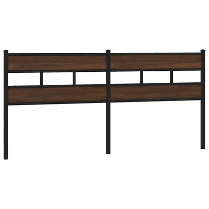 vidaXL Replace Headboard Brown Oak 200 cm Steel and Engineered Wood 2