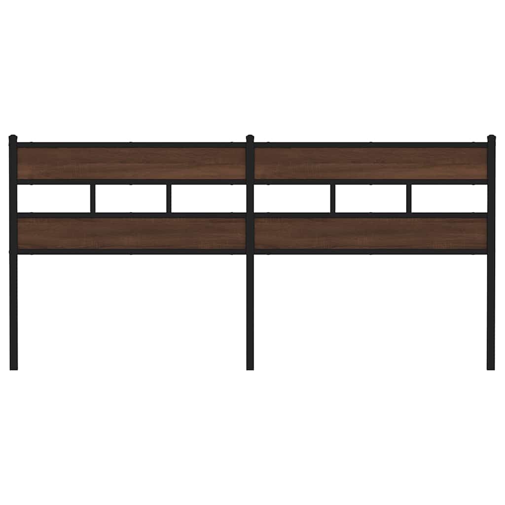 vidaXL Replace Headboard Brown Oak 200 cm Steel and Engineered Wood 3