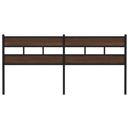 vidaXL Replace Headboard Brown Oak 200 cm Steel and Engineered Wood 3