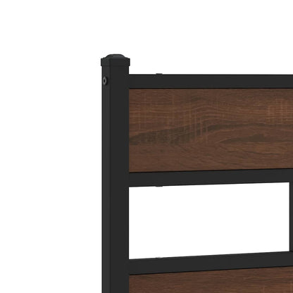 vidaXL Replace Headboard Brown Oak 200 cm Steel and Engineered Wood 5