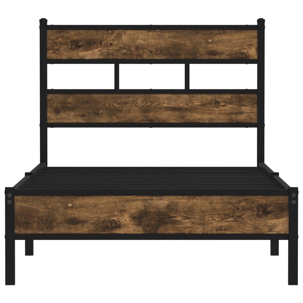 vidaXL Bed Frame without Mattress with Headboard Sonoma Oak 80x200 cm 4