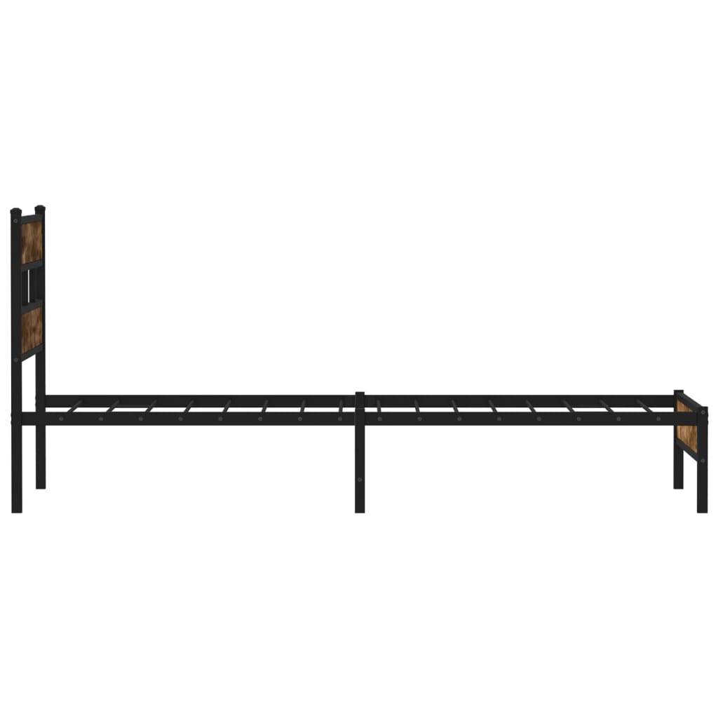vidaXL Bed Frame without Mattress with Headboard Sonoma Oak 90x190 cm Single 5