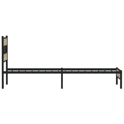 vidaXL Bed Frame without Mattress Sonoma Oak 75x190 cm Small Single Engineered Wood 5