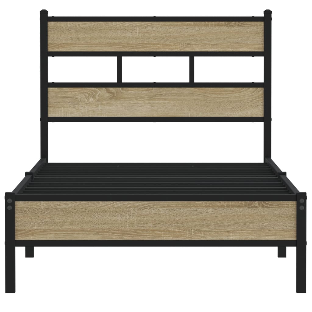 vidaXL Bed Frame without Mattress Sonoma Oak 80x200 cm Engineered Wood 4