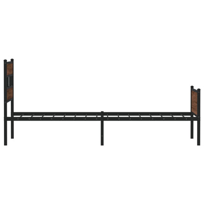 vidaXL Bed Frame without Mattress Brown Oak 90x200 cm Engineered Wood 5