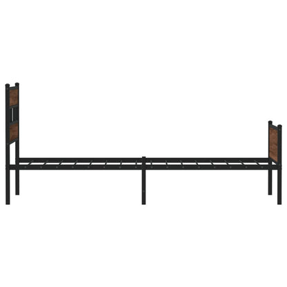 vidaXL Bed Frame without Mattress Brown Oak 100x190 cm Engineered Wood 5