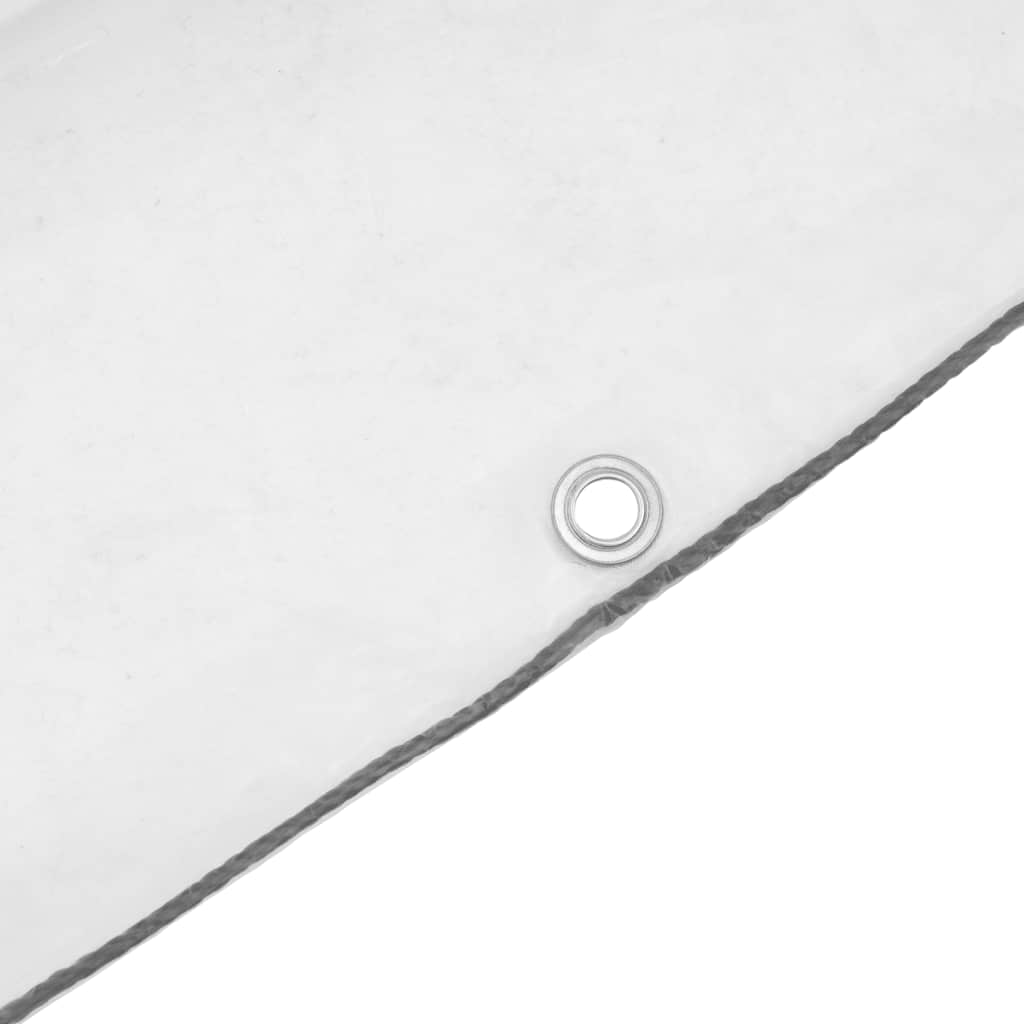 vidaXL Clear Tarpaulin with Eyelets 5x10 m Polyethylene 4