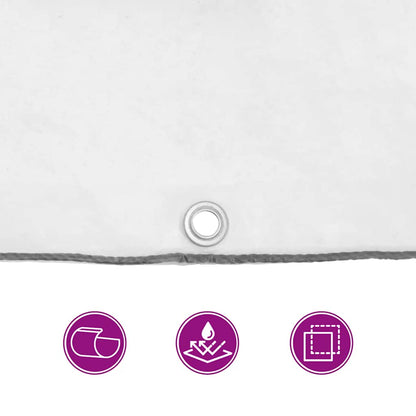 vidaXL Clear Tarpaulin with Eyelets 5x10 m Polyethylene 6