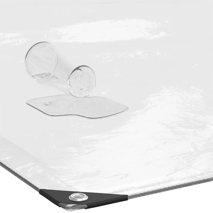 vidaXL Clear Tarpaulin with Eyelets 5x12 m Polyethylene 4