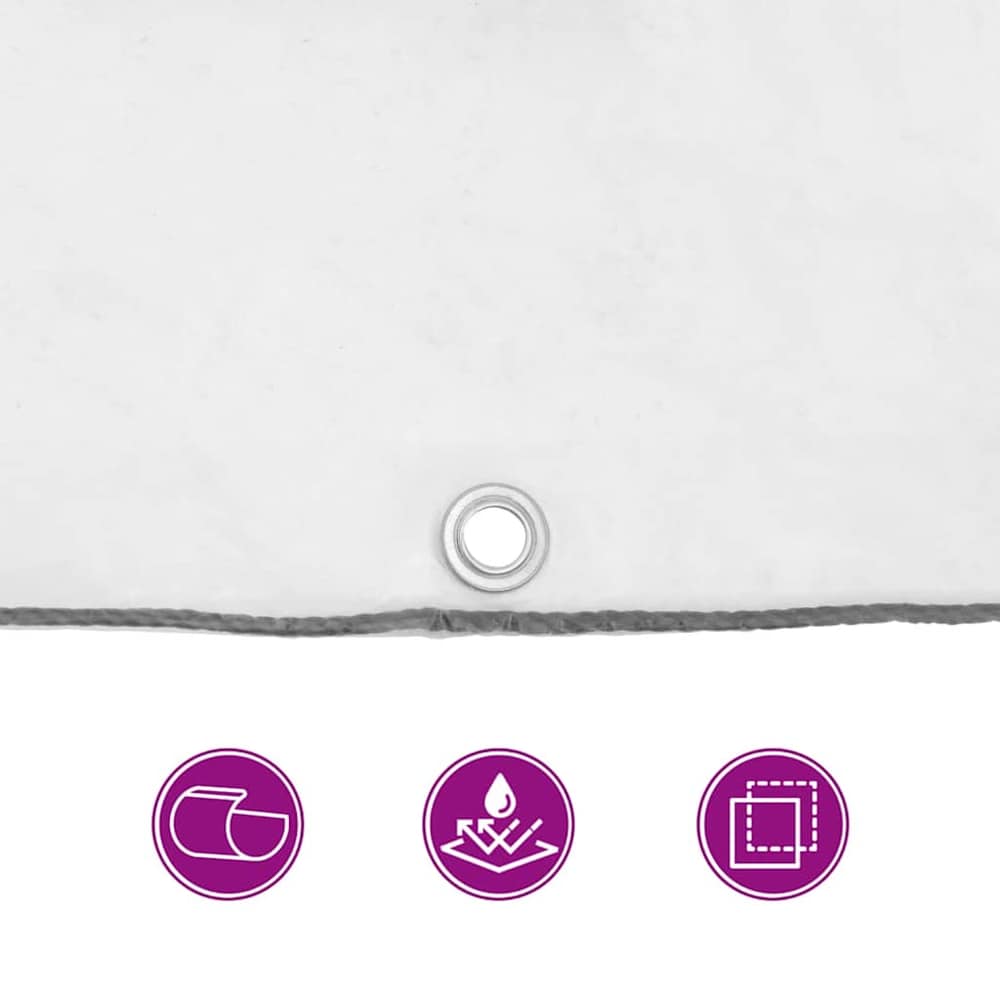 Clear Tarpaulin with Eyelets Polyethylene Width 6 m 10 m