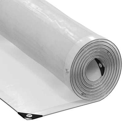 vidaXL Clear Tarpaulin with Eyelets 8x8 m Polyethylene 1