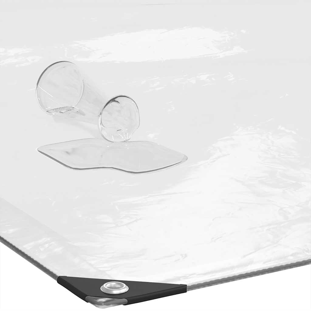 vidaXL Clear Tarpaulin with Eyelets 8x8 m Polyethylene 4