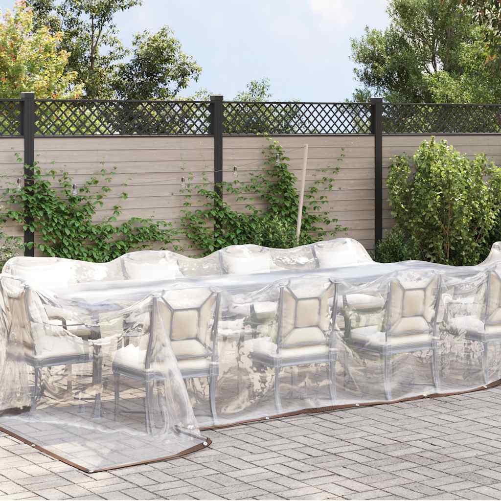 vidaXL Clear Tarpaulin with Eyelets 4x12 m Polyethylene 2