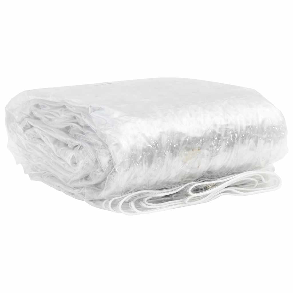 vidaXL Clear Tarpaulin with Eyelets 2x10 m PVC 3