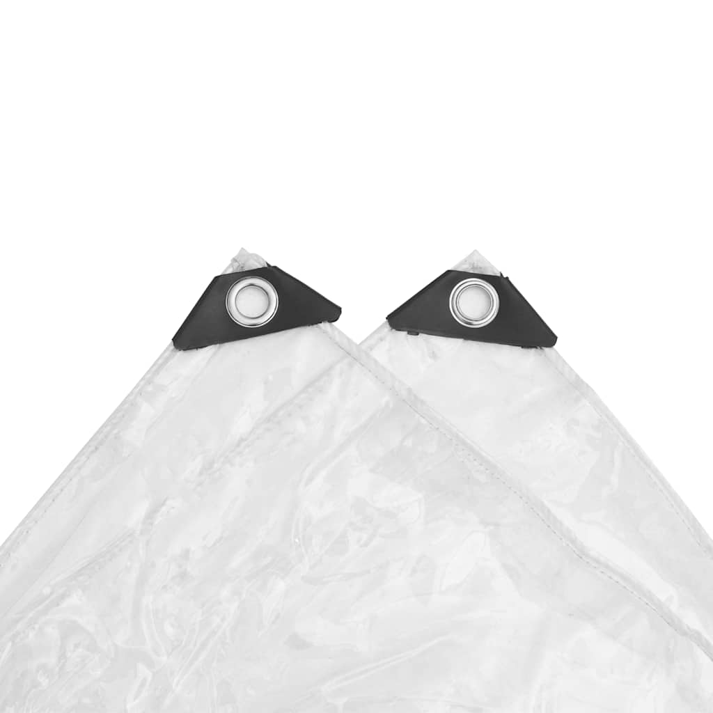 vidaXL Clear Tarpaulin with Eyelets 3x5 m PVC 6