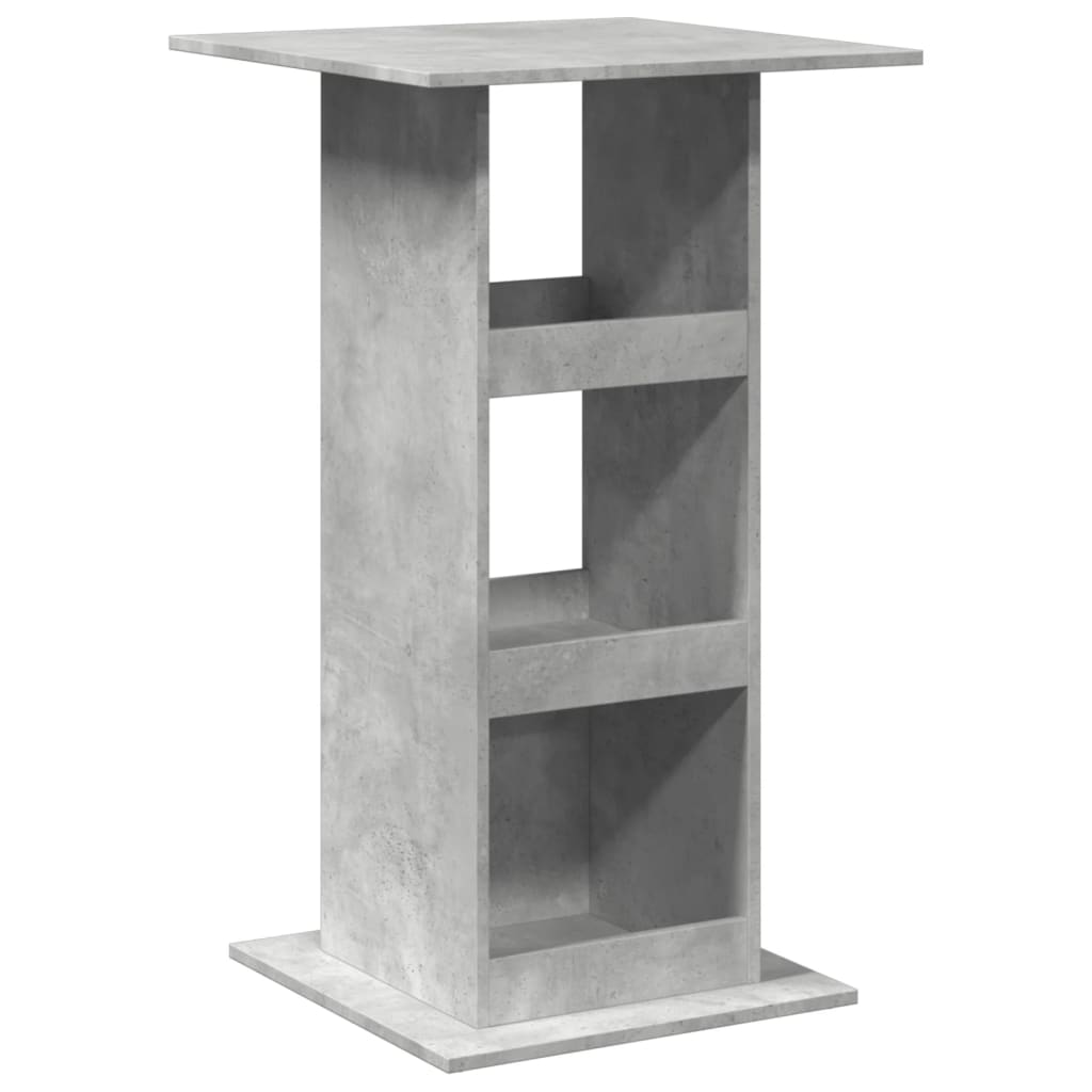 vidaXL Bar Table with Storage Concrete Grey 60x60x102 cm Engineered Wood 2