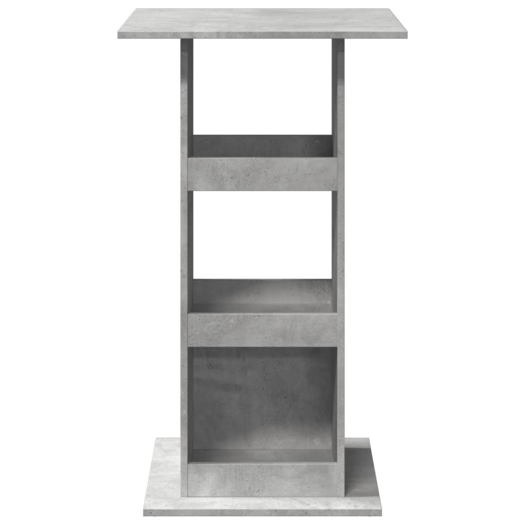 vidaXL Bar Table with Storage Concrete Grey 60x60x102 cm Engineered Wood 4