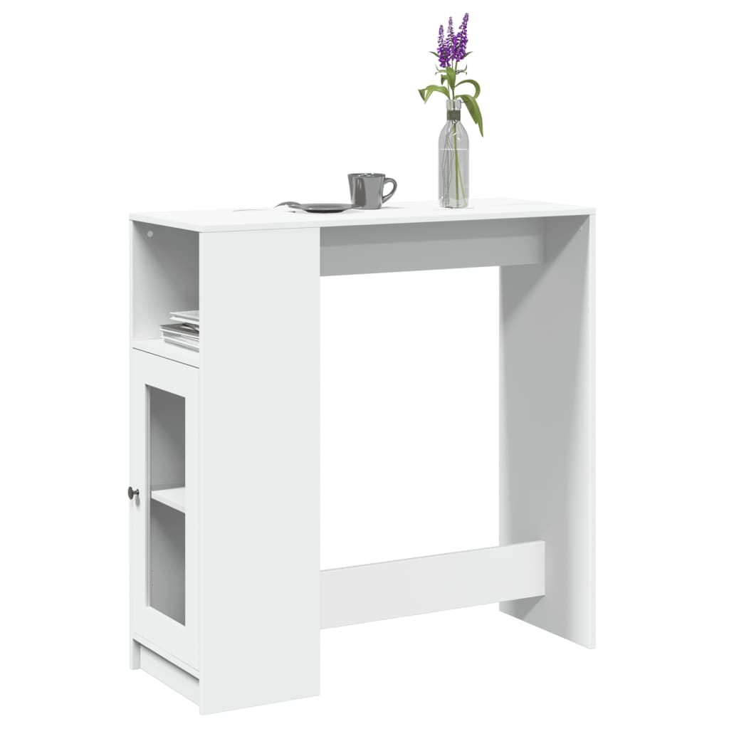 vidaXL Bar Table with Racks 101x40x103.5 cm Engineered Wood