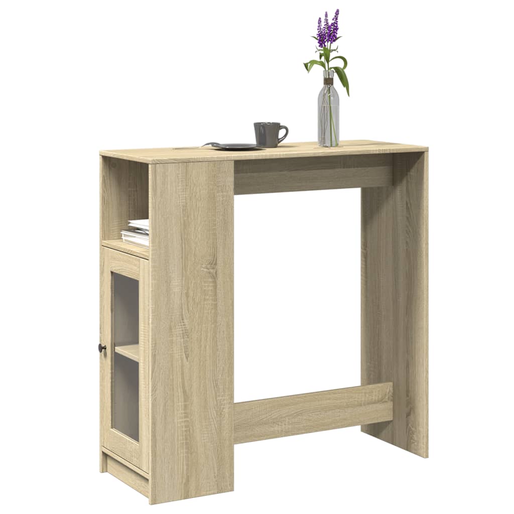 vidaXL Bar Table with Racks 101x40x103.5 cm Engineered Wood