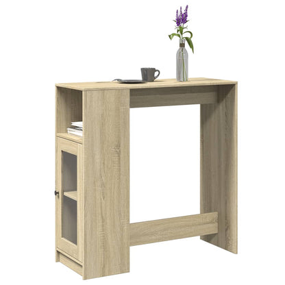 vidaXL Bar Table with Racks 101x40x103.5 cm Engineered Wood